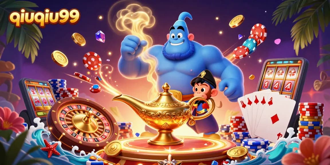 Play thrilling games at qiuqiu99 with a genie and poker-themed magical adventure!