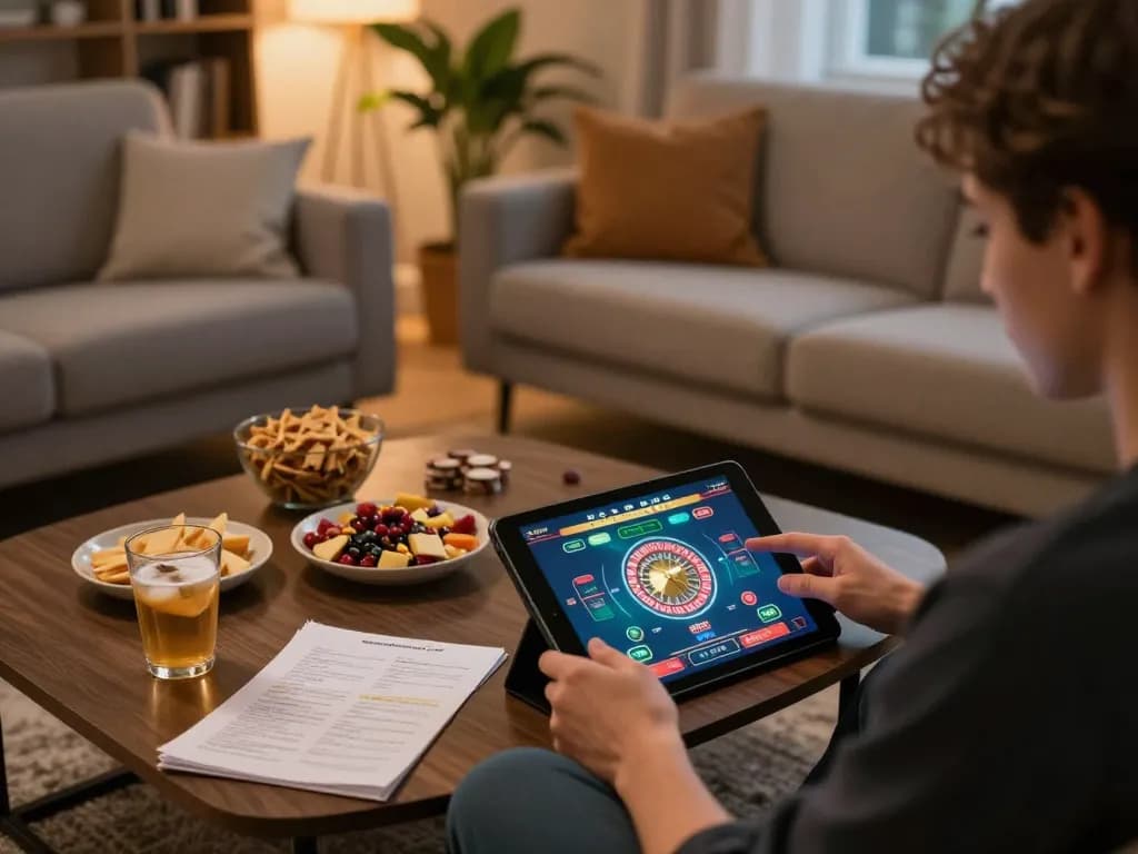 Engage in an exciting online casino experience with nhà cái cm88, enjoying live dealer games on a tablet.