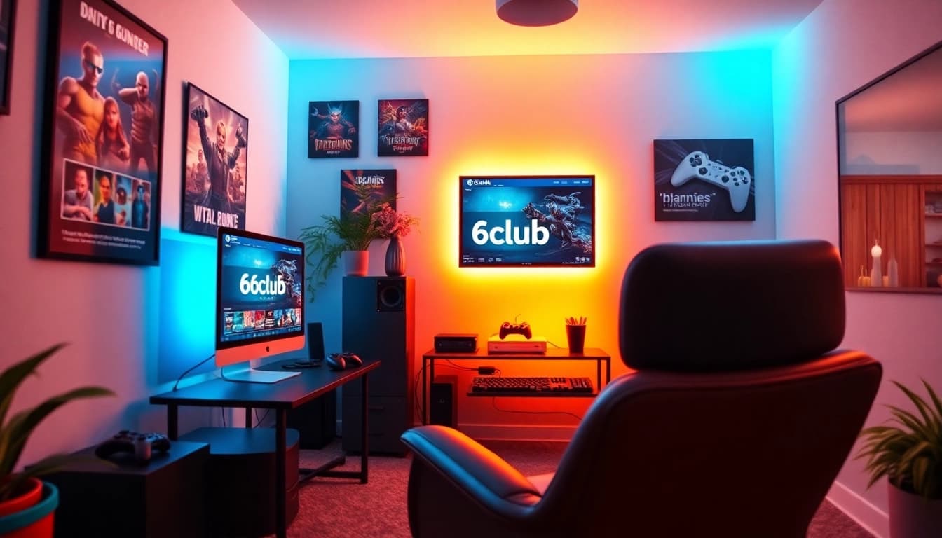 Experience immersive online gaming at 66club with a modern setup and vibrant atmosphere.