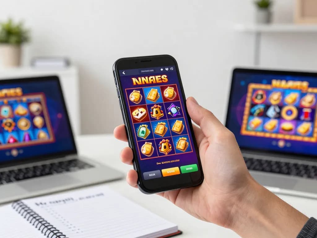 Engaging gameplay on slot online smartphone app, showcasing dynamic graphics and lively jackpots.