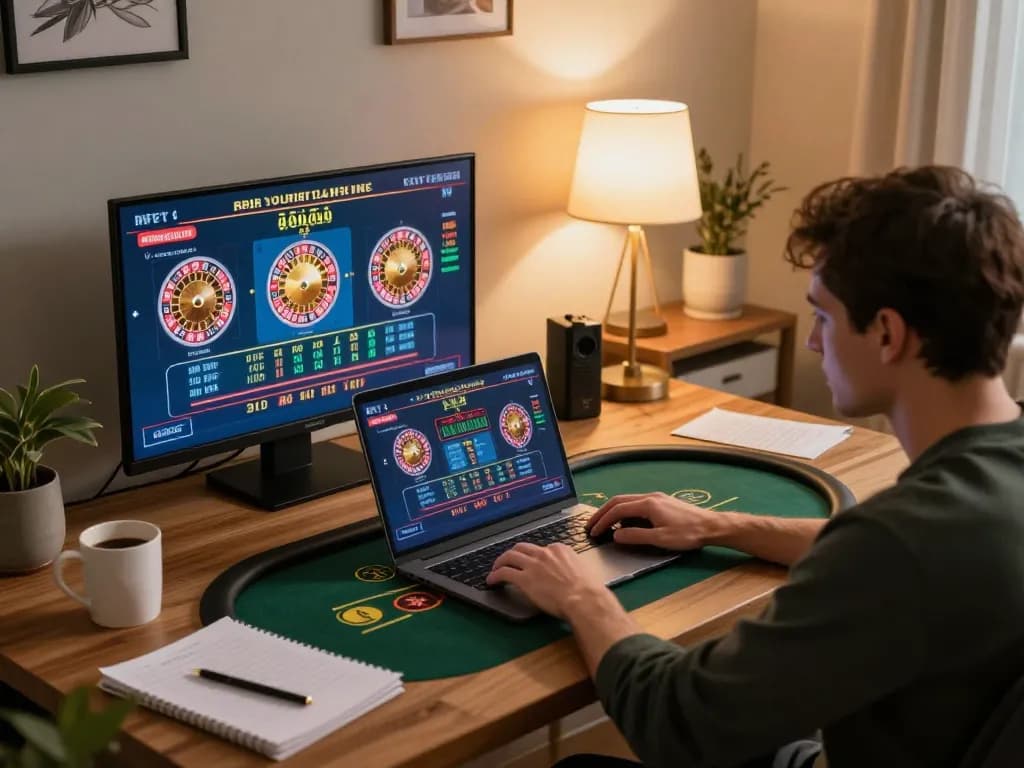 Engaging online gaming experience at UU88, showcasing a player immersed in casino games.