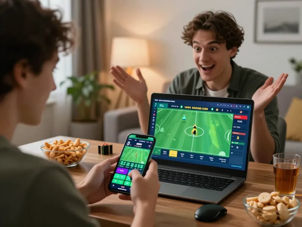 Engaged user checking betting odds on hytw3339 mobile app, showcasing dynamic online gambling experience.