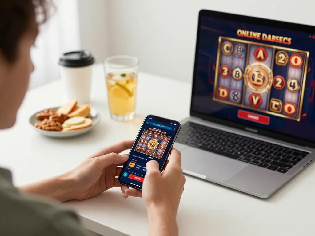Engaging smartphone gameplay at an online casino for casino bonus utan svensk licens with modern gaming setup.