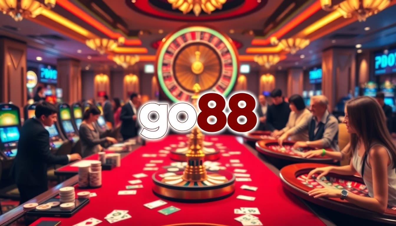 Experience thrilling gameplay at Go88 with vibrant casino tables and vibrant atmosphere.
