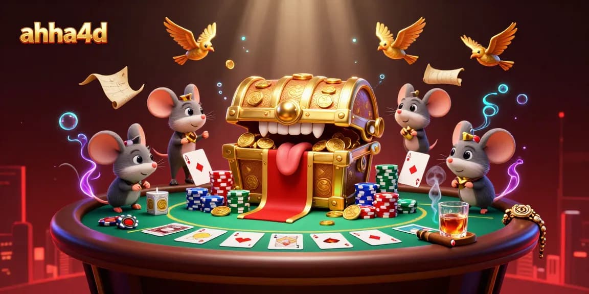 Meraih kemenangan dengan ahha4d, fitur dan dekorasi kasino dalam ilustrasi 3D.