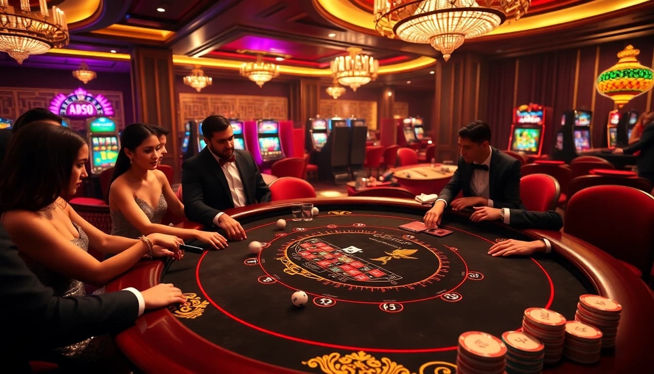Experience a thrilling game night at 888NEW with engaging casino tables and poker chips.