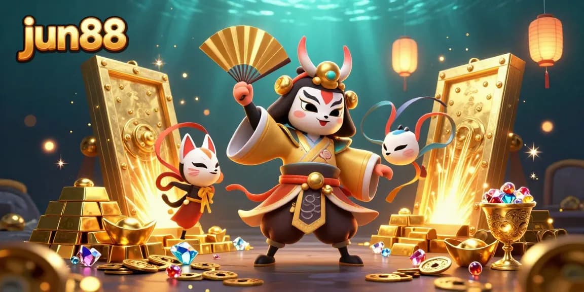 Experience exciting gaming adventures at jun88 with vibrant 3D casino concepts featuring treasure and action.