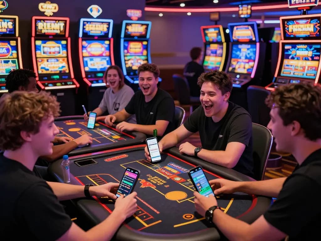Engaged players enjoying slot gacor games in a modern online casino setting.