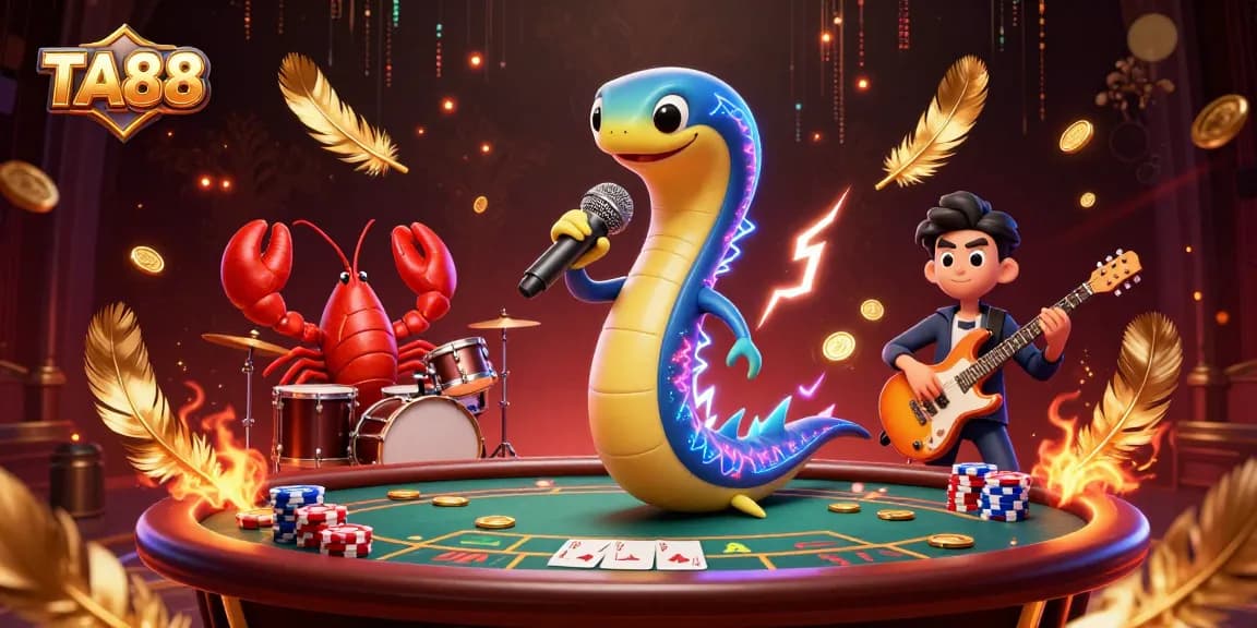 TA88 engages players with a vibrant underwater casino scene featuring poker excitement.