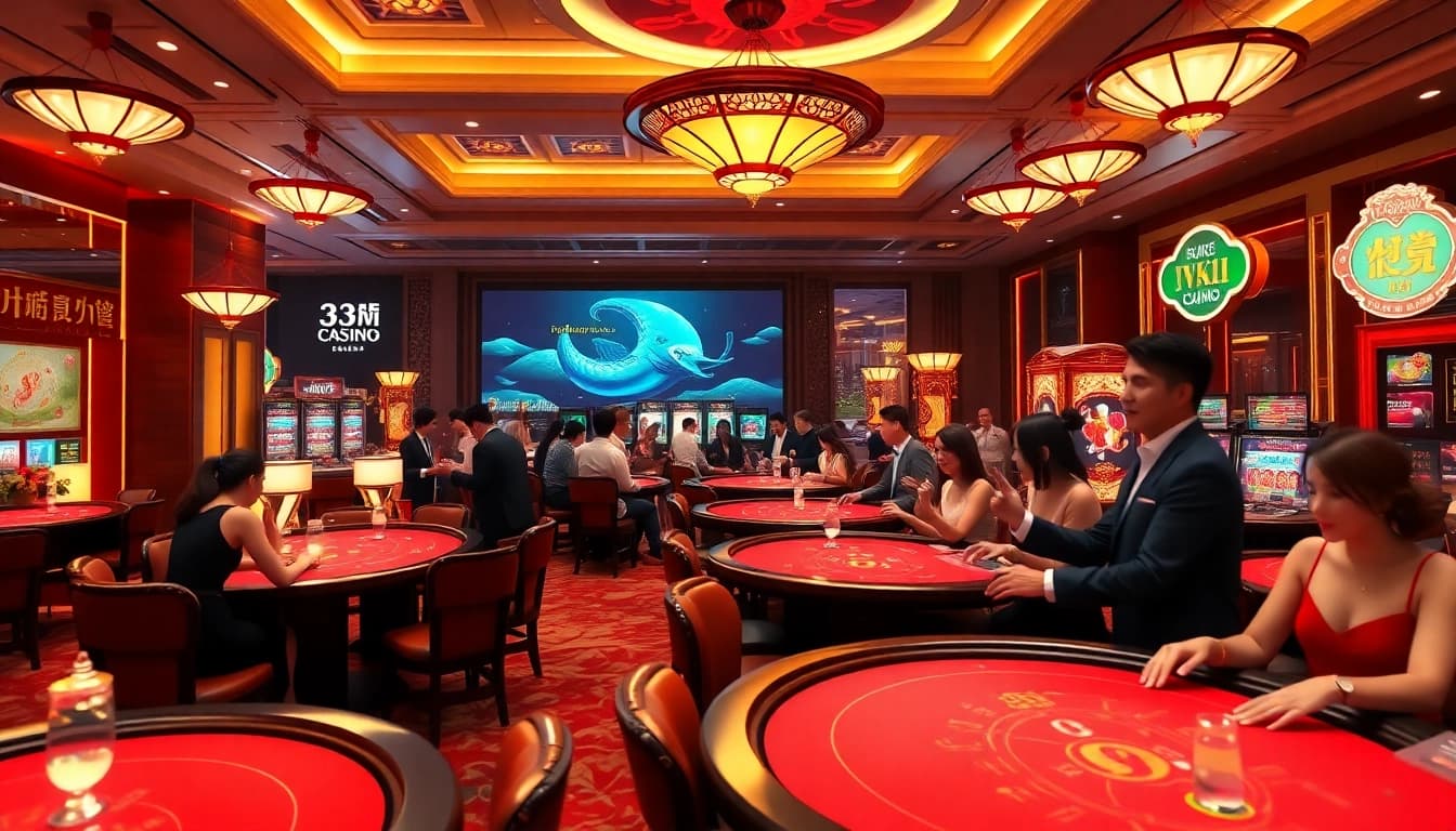 Experience the excitement of live casino games at https://33win.global/ with enthusiastic players celebrating every win.