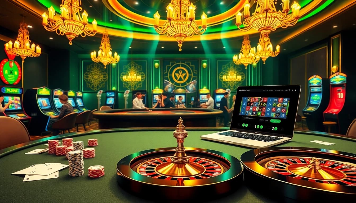 XIN88 com showcases a thrilling casino atmosphere with poker chips and a roulette wheel.