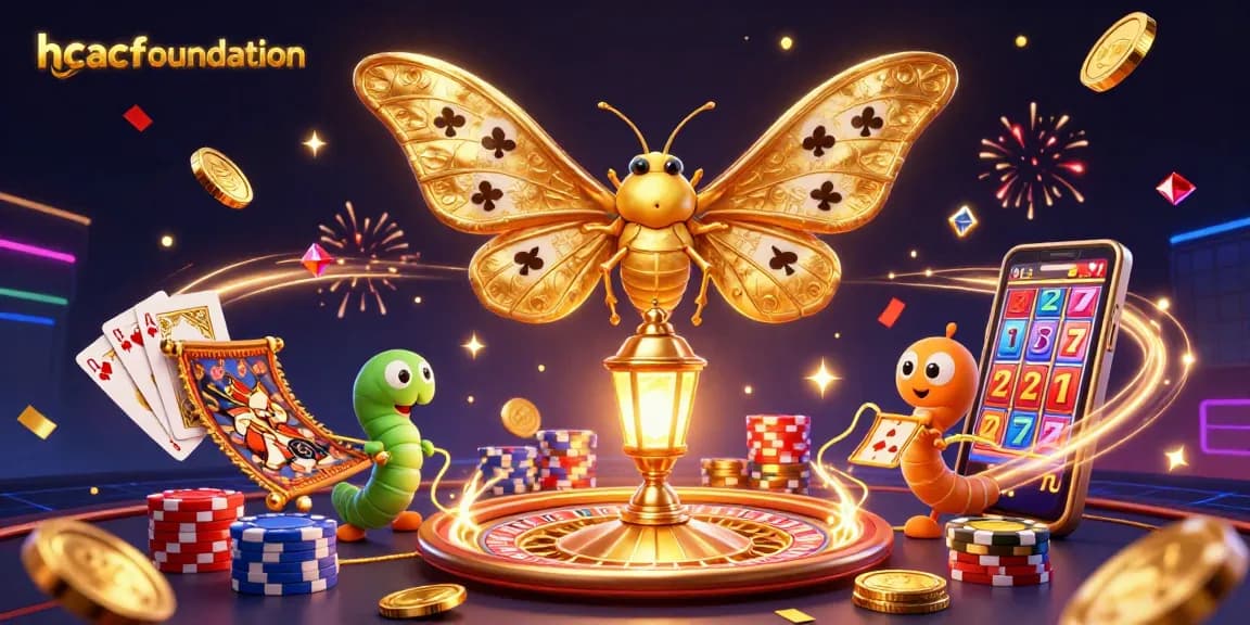 Experience thrilling wins at hcacfoundation with golden casino elements and vibrant 3D art.