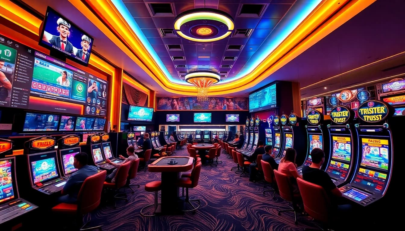 Experience the excitement of vicwin's online gaming with vibrant casino visuals and interactive betting options.