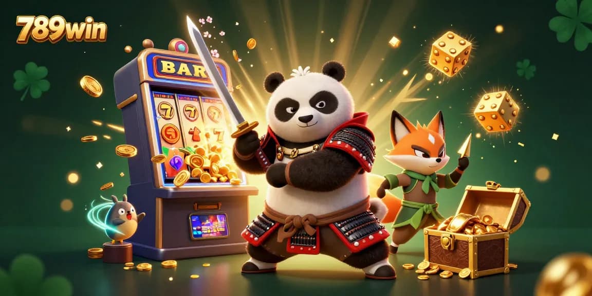 Experience the excitement at 789win with vibrant 3D casino characters and action-packed gaming elements.