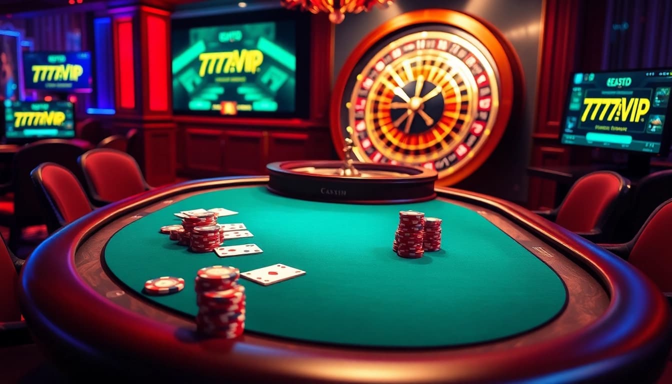 Experience the thrill of stakes and wins with 777VIP at this luxurious casino setup.