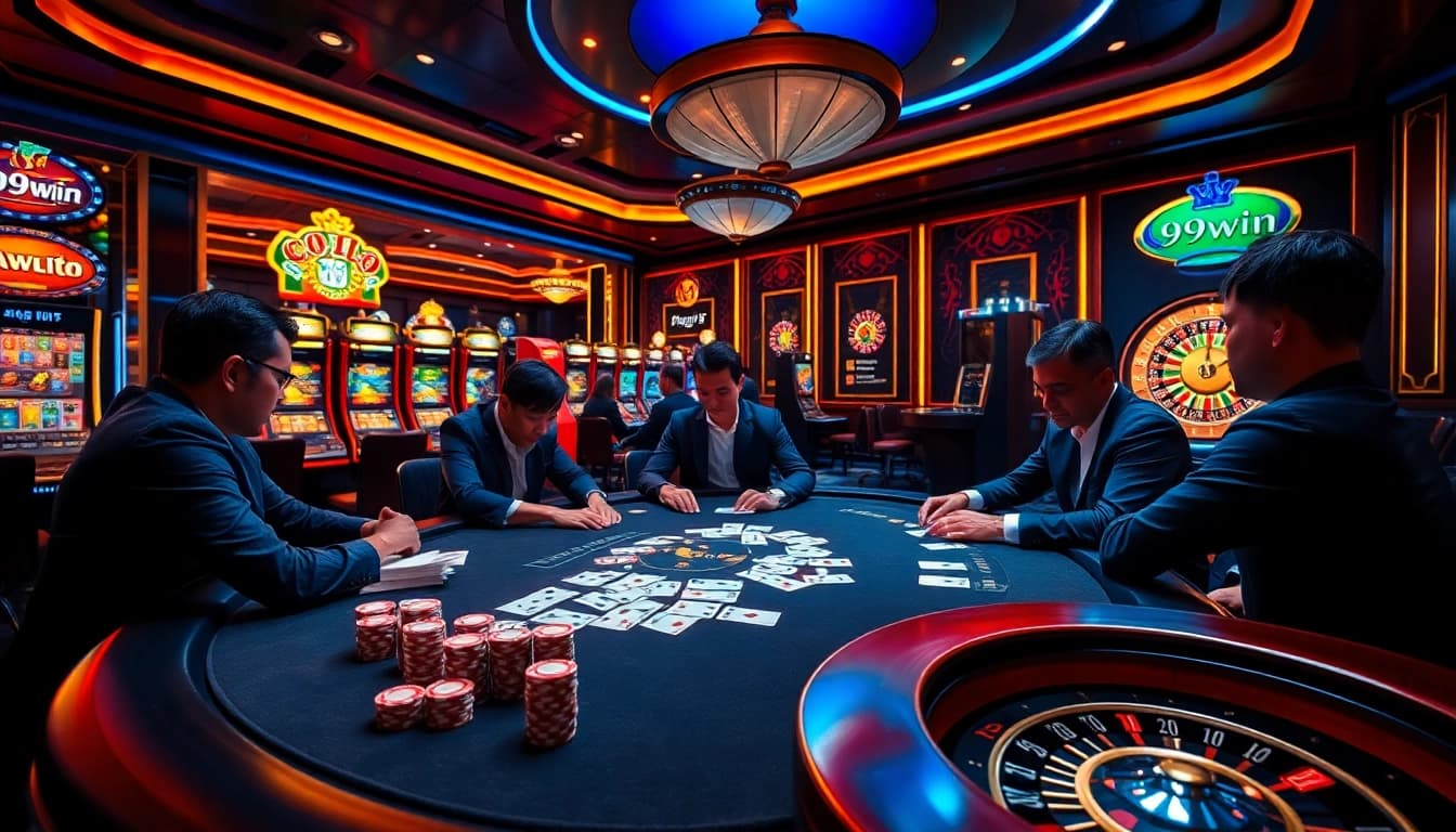 Experience thrilling gameplay at 99win with vibrant poker tables and exciting slot machines.