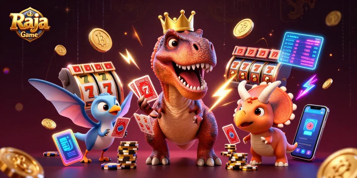 Engaging players with Raja Game's dynamic slot action, T-Rex and friends enhance the thrill.