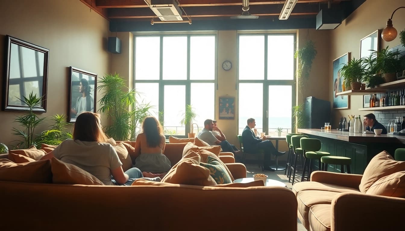 Erleben Sie die entspannte Atmosphäre des Social Club Lloret de Mar mit stilvollem Interieur.