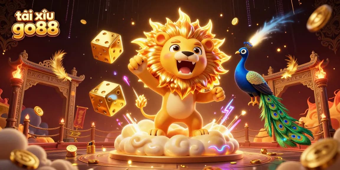 Engage in the thrill of tài xỉu go88 with vivid 3D casino imagery showing dynamic characters and action.