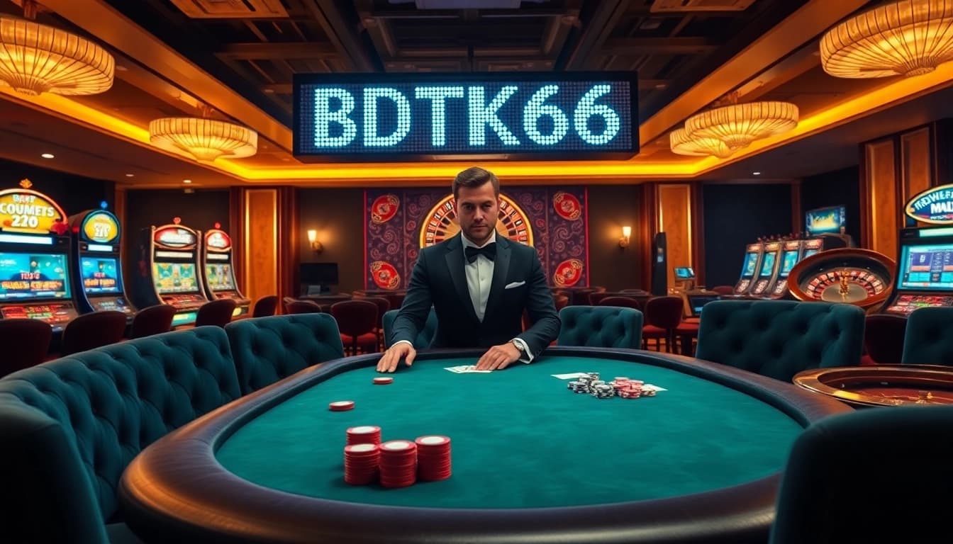 Experience the thrill of high-stakes poker at BDTK66 casino, featuring exciting games and luxurious atmosphere.
