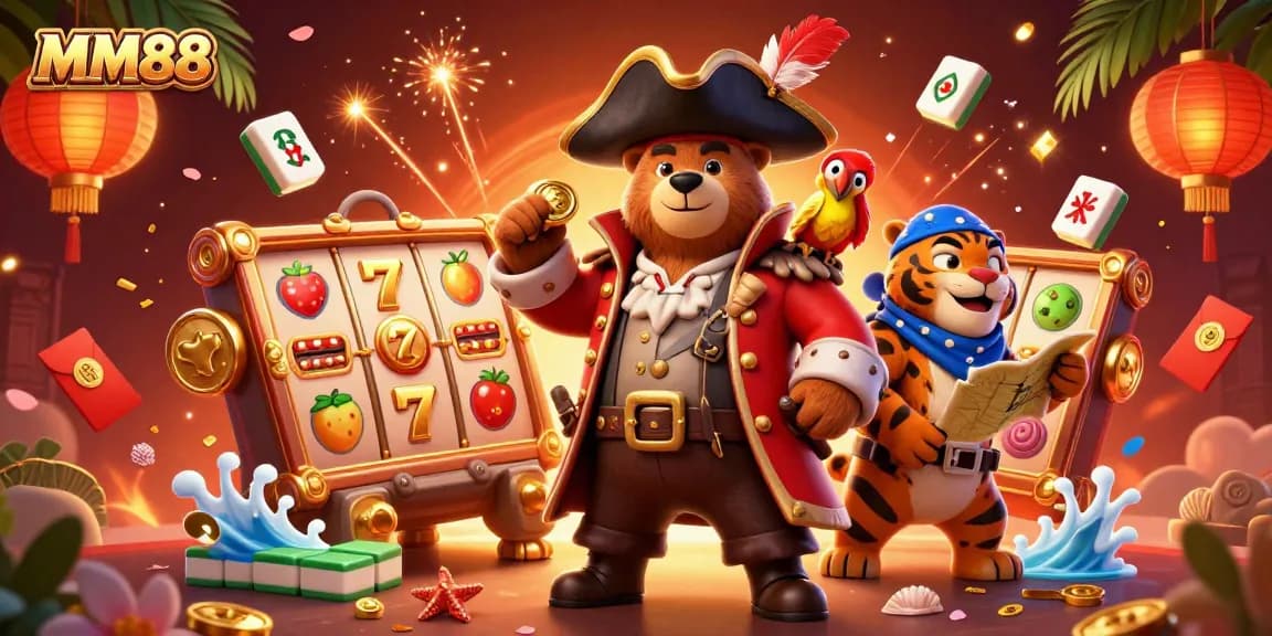 Engage with MM88's thrilling slot adventure featuring vibrant reels and charismatic characters.