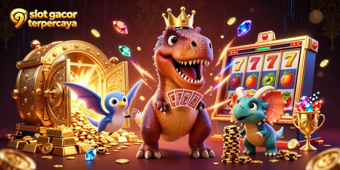 Menangkan slot gacor terpercaya dengan karakter dinosaur yang lucu dan banyak elemen permainan di sekitarnya