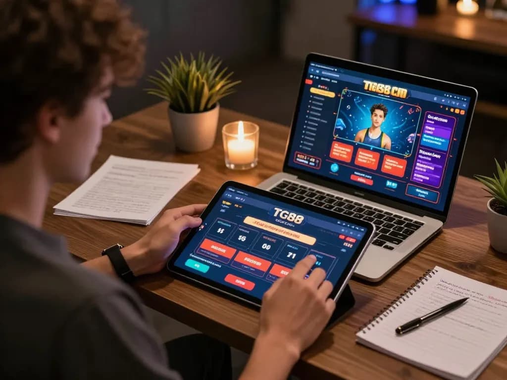 Engaging with the TG88 com app for online casino strategies in a modern setup.