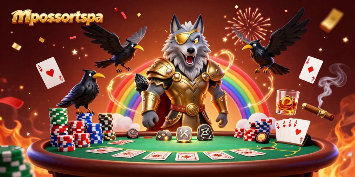 Mposportspa menarik penjudi dengan adegan kasino 3D yang hidup menampilkan Odin dan burung gagak dalam aksi.
