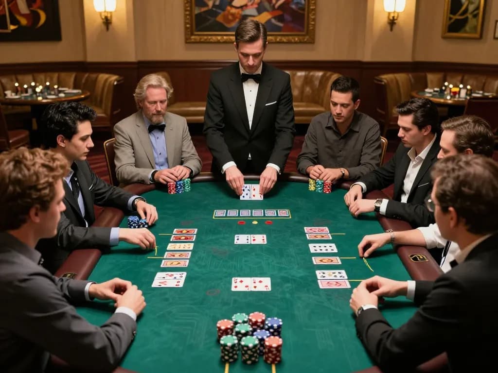Experience Canadian online casinos by watching players strategize in a vibrant blackjack game.
