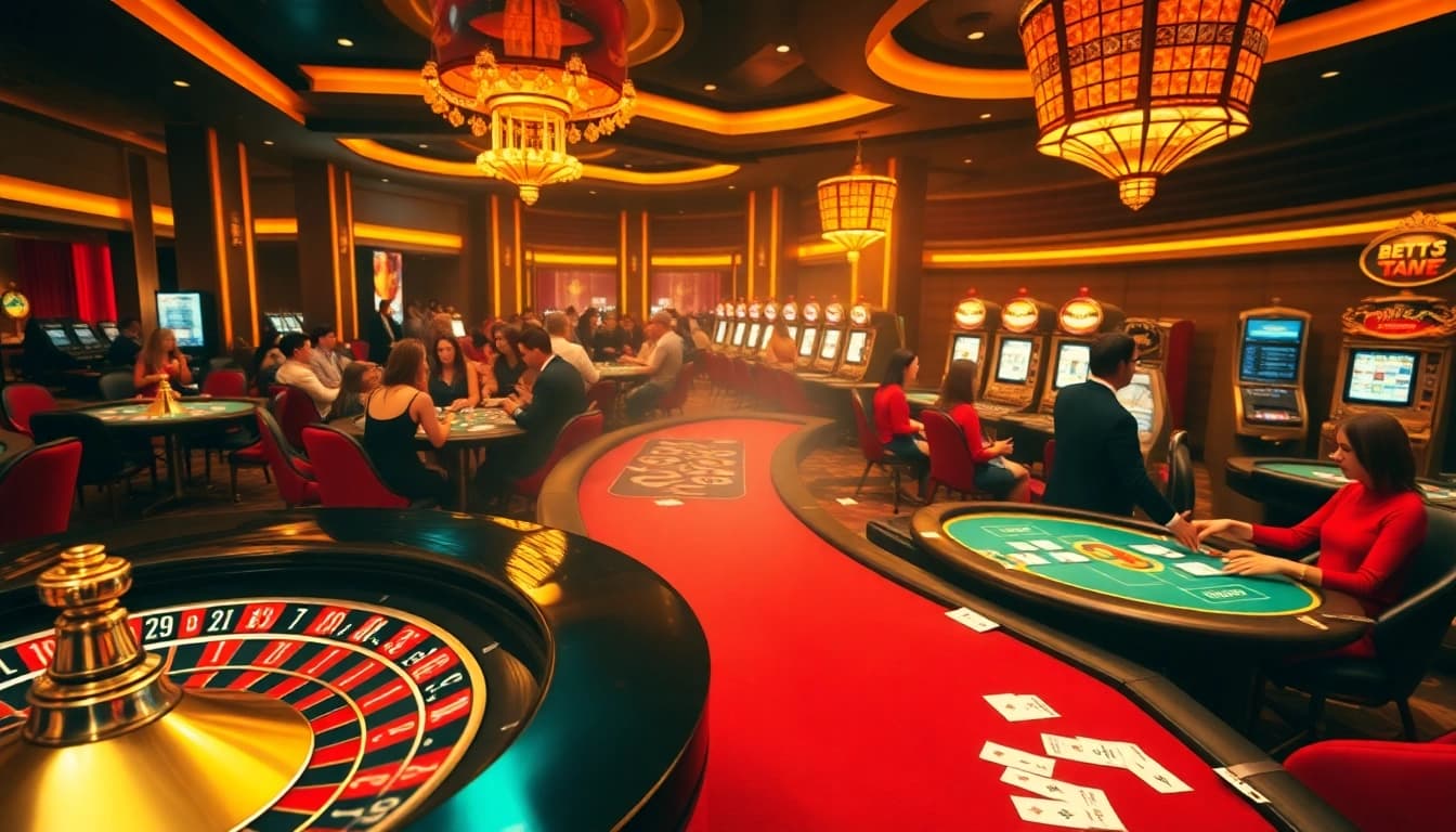 kèo nhà cái featuring an exciting casino atmosphere with sports betting elements and professional players.