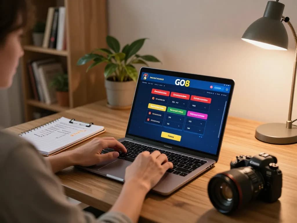 Person strategically betting on GO8 while gaming online from their cozy home