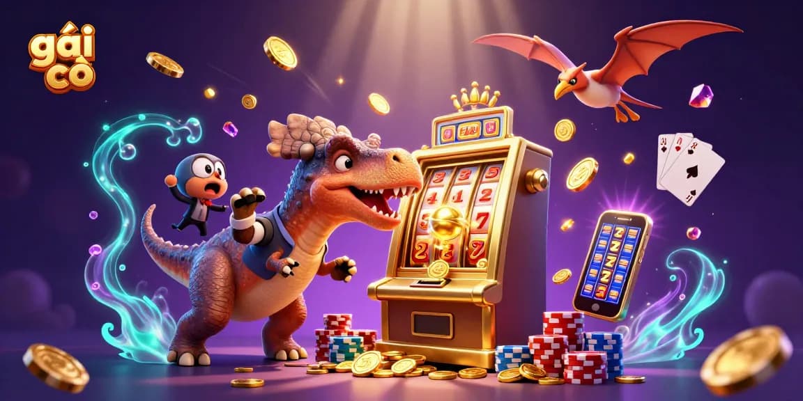 Gái gọi tham gia vào các trò chơi casino với những biểu tượng vòng quay và tiền thưởng.