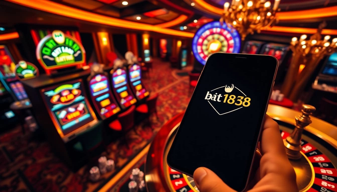 Experience high stakes with batman138 at a lavish casino featuring vibrant slot machines and immersive gameplay.