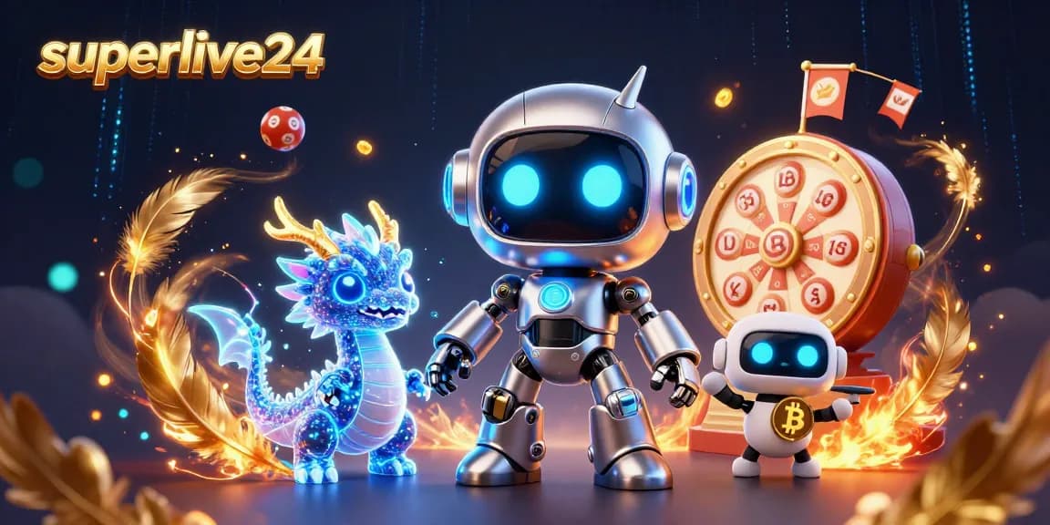 Experience thrilling lottery action at superlive24 with a cyberpunk theme and vibrant colors.