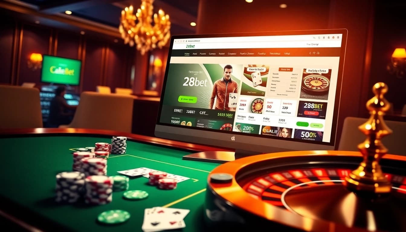 Experience excitement at 28bet with thrilling casino games and modern interfaces in a luxurious setting.