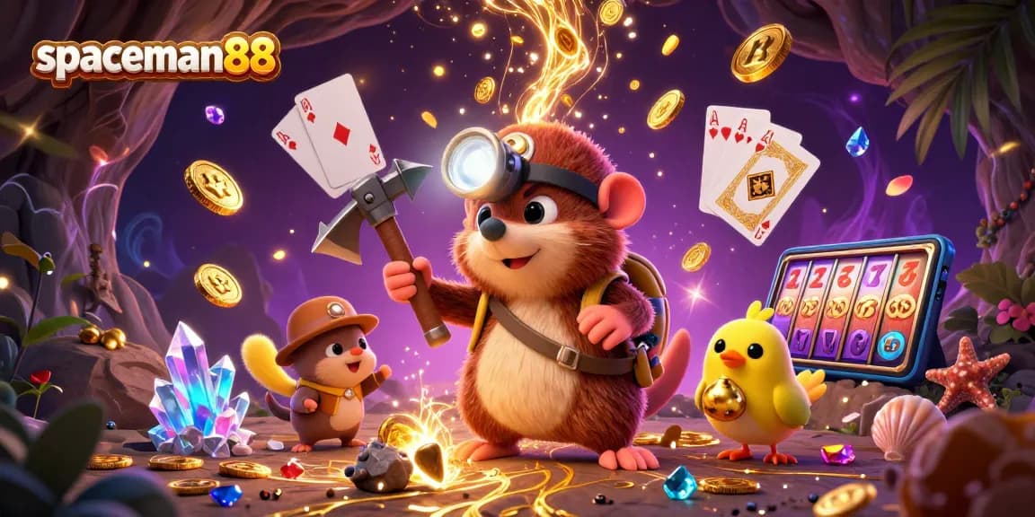 Join the fun at spaceman88 to win with sparkling gems and flying coins in a dynamic casino scene.