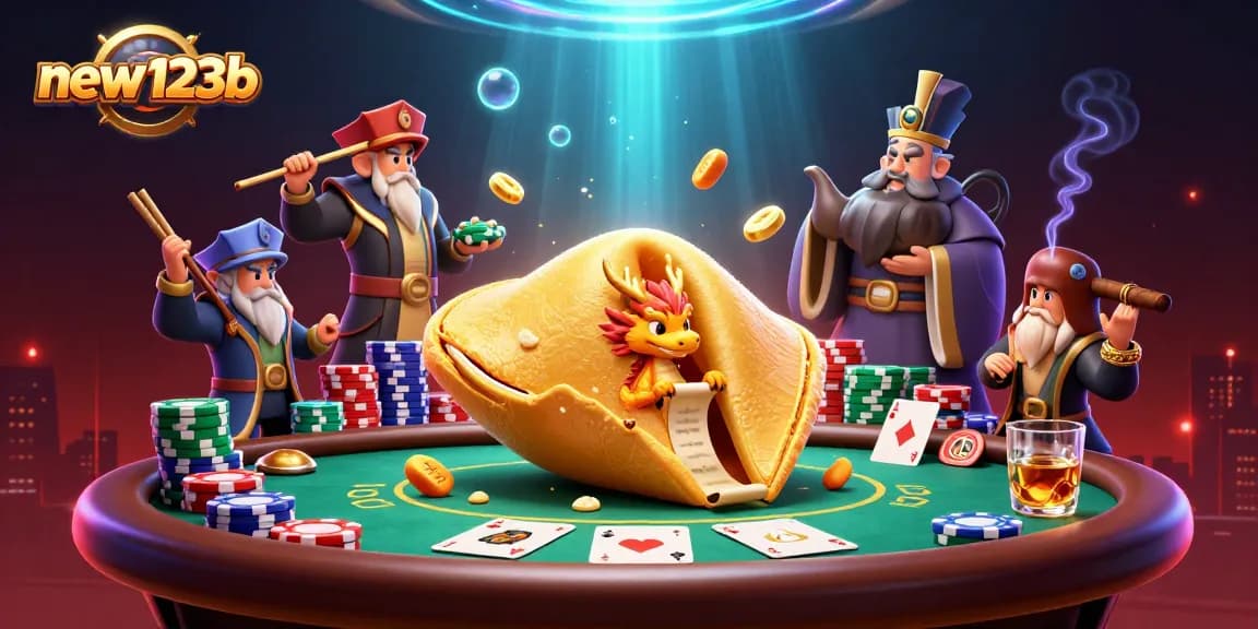 Experience thrilling gameplay at new123b with vibrant casino characters and dynamic poker elements.