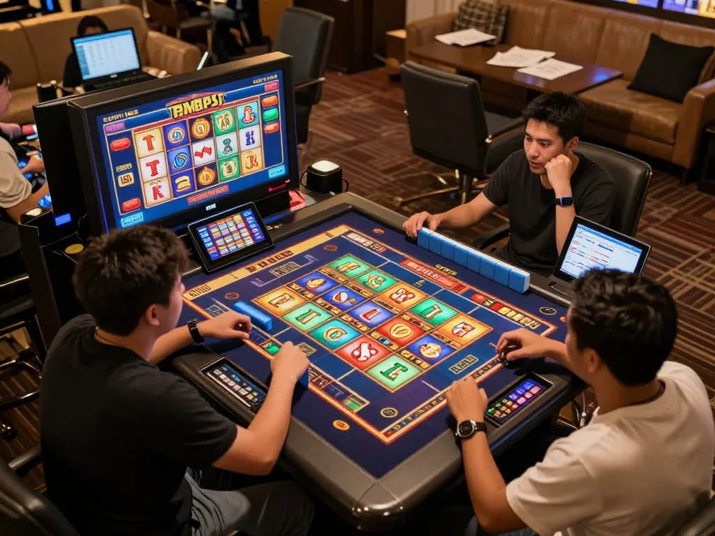 Players enjoying Mahjong Ways on Tempo123, celebrating wins from colorful slot reels.