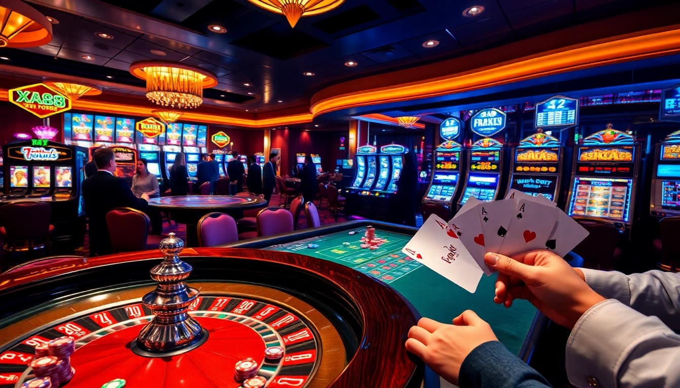 Elevate your gaming experience at nhà cái XX88 with thrilling casino tables and luxurious ambiance.