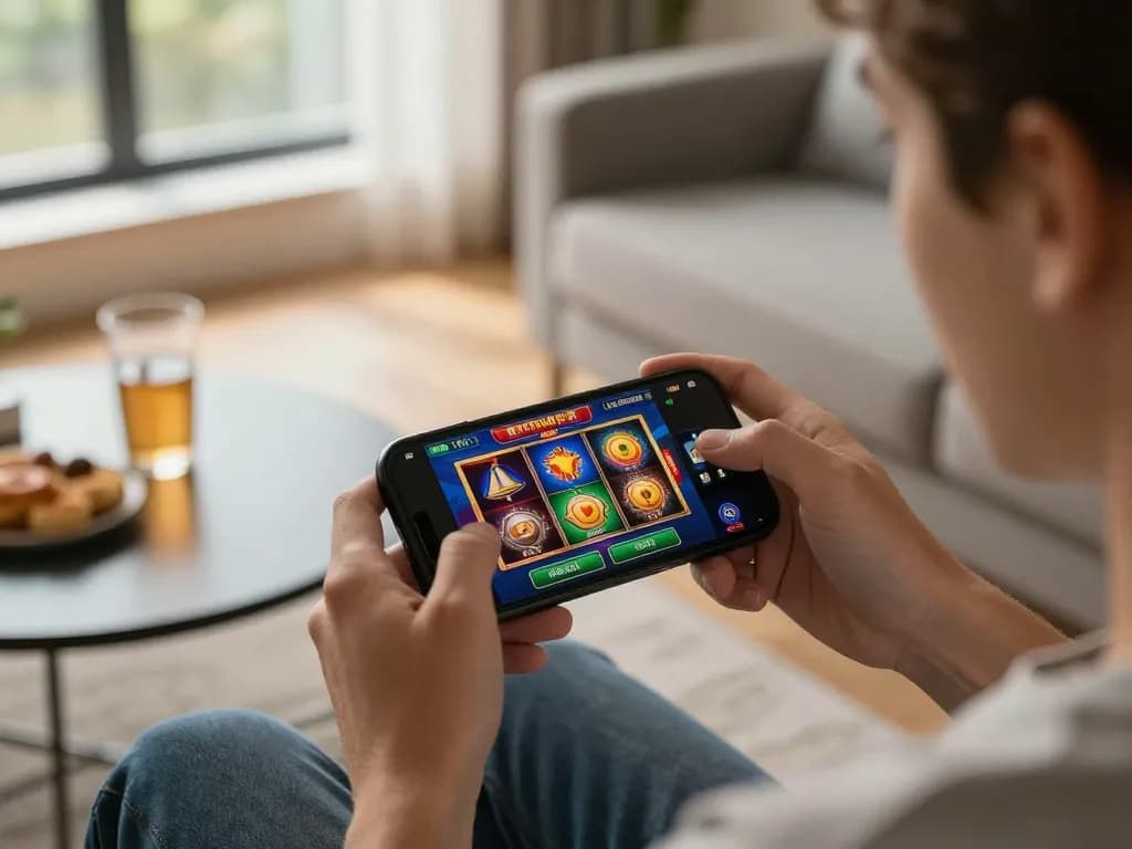 Experience the excitement of jus77 as you play slots on your smartphone in a cozy setting.