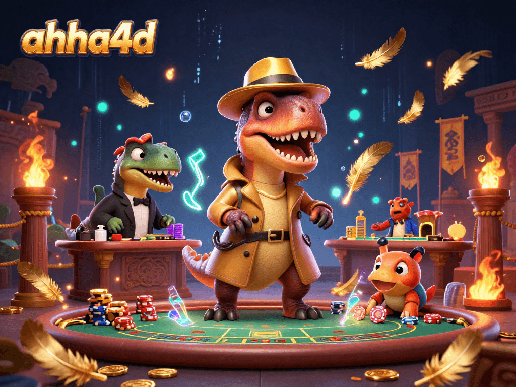 Raptor mengintip di meja blackjack sambil membawa chip, ahha4d menawarkan strategi bermain yang seru.