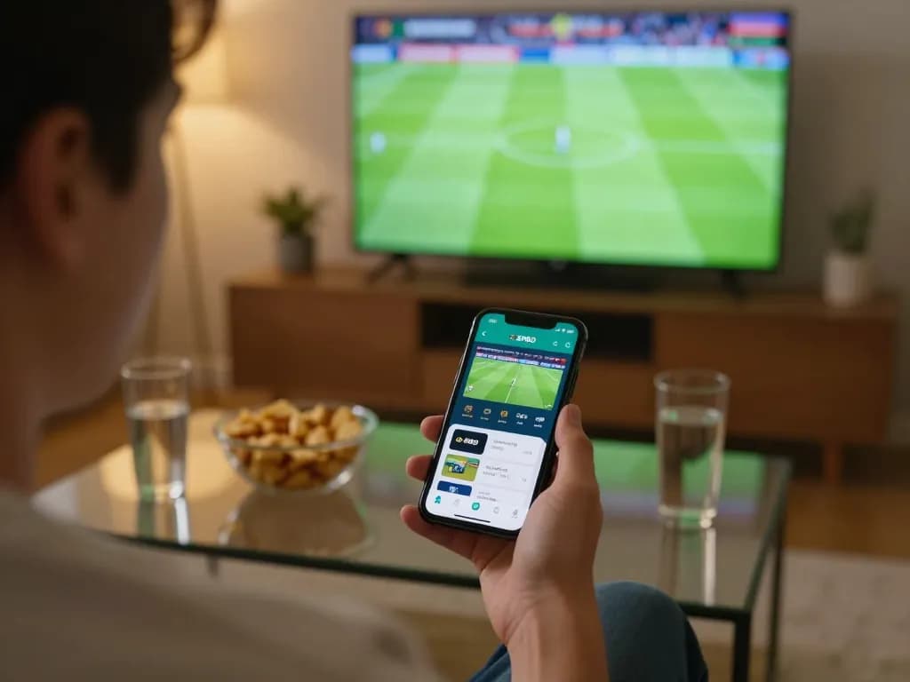Terlibat dalam taruhan olahraga SPBO dengan pembaruan langsung di smartphone selama pertandingan yang mendebarkan
