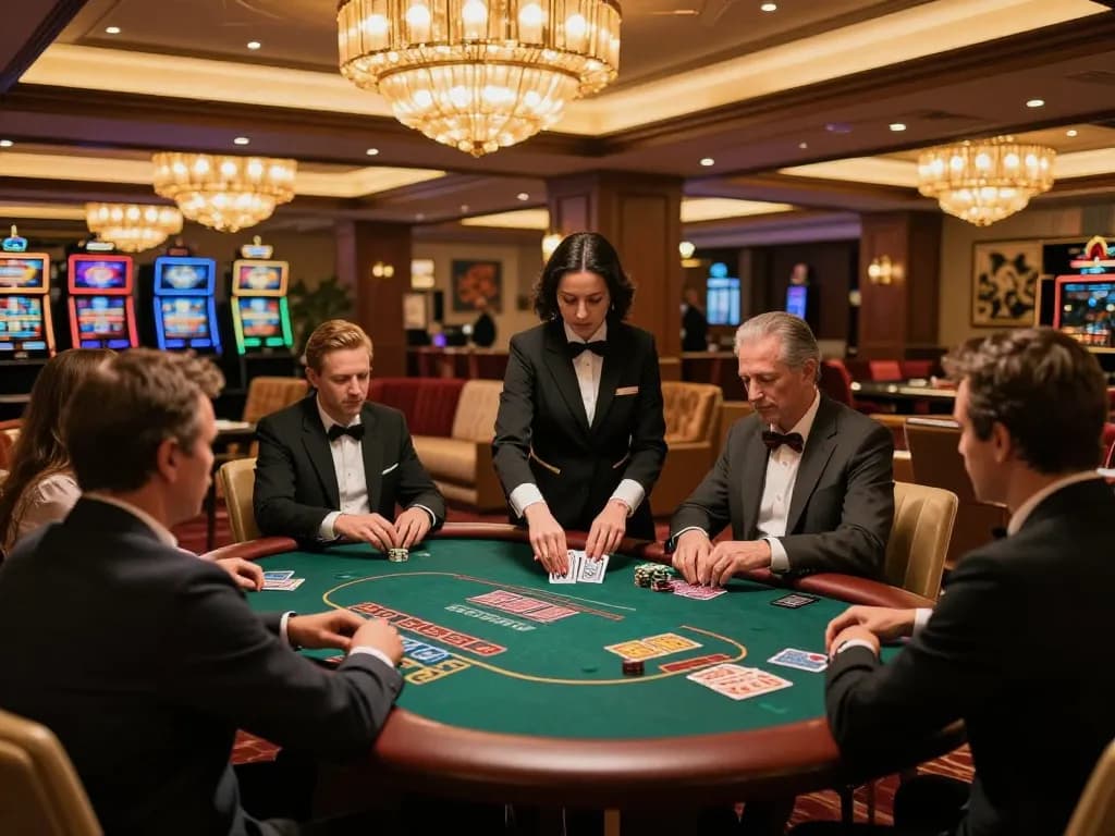 Engaged players placing bets in the VIP poker area of the B52CLUB, showcasing luxury and strategic gameplay.