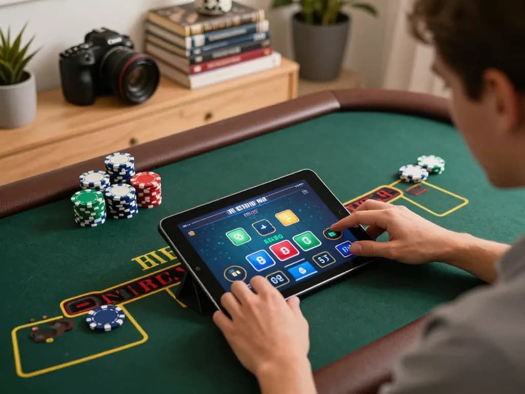 Engaging player placing bets in an online casino game, highlighting Giấy phép hoạt động for secure gaming.