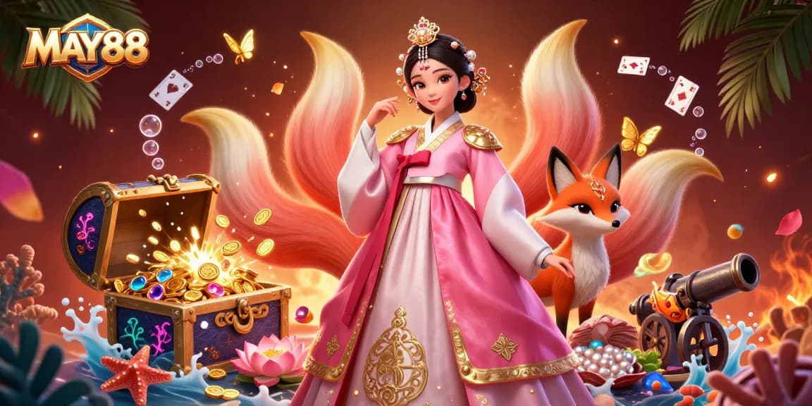 MAY88 offers an immersive gaming experience with vibrant characters and dynamic casino elements.