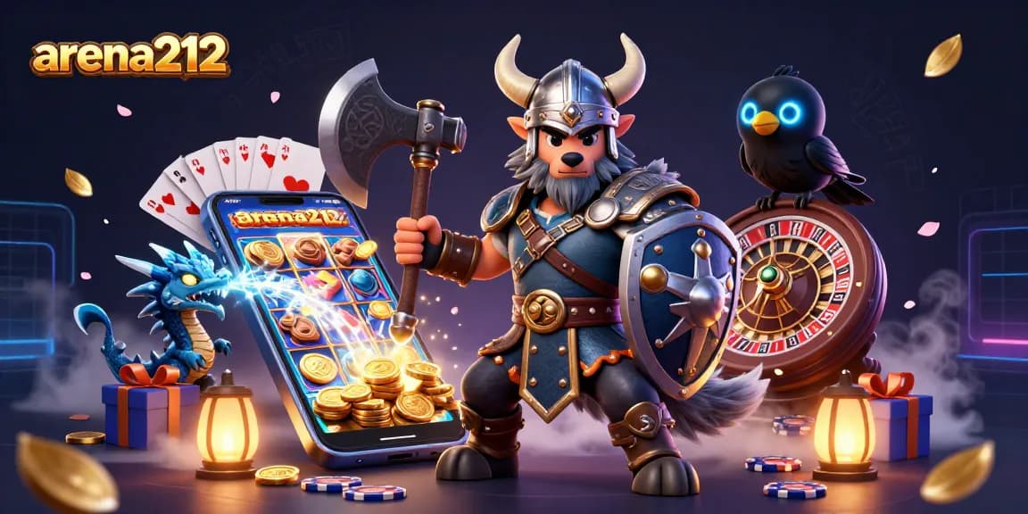 arena212 menang besar dengan permainan menarik, tampilan kasino digital 3D yang megah