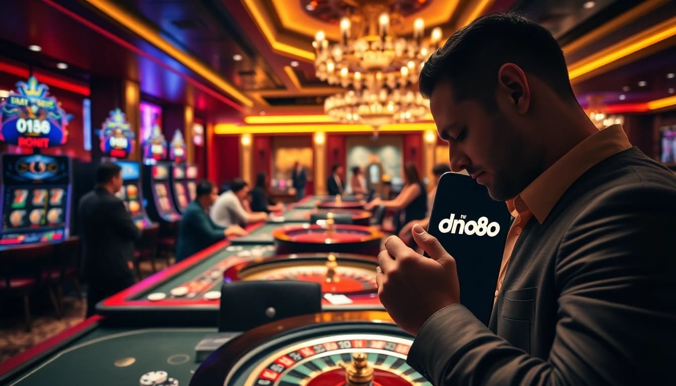 dn88 players engaging in thrilling casino games amidst elegant decor