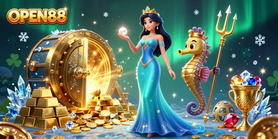 Experience thrilling wins with OPEN88 through vibrant casino treasures and underwater adventures.