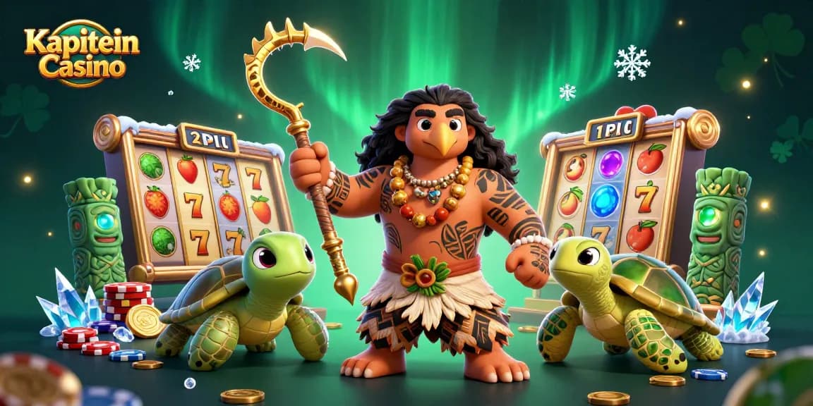 Kapitein Casino menawarkan pengalaman bermain slot dengan karakter demigod dan mesin slot yang penuh warna.