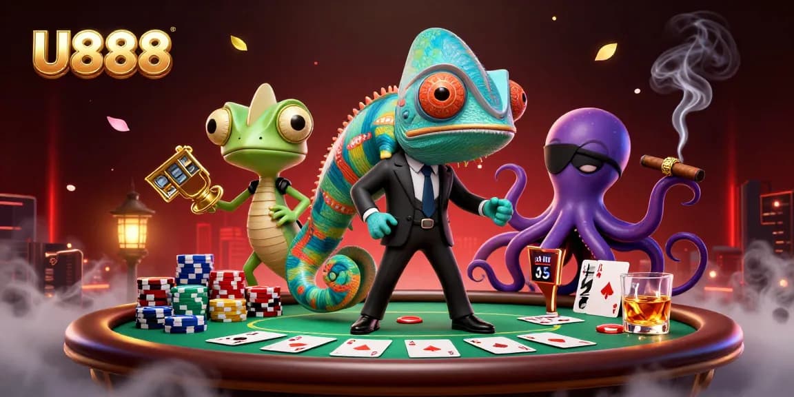 Experience thrilling gameplay at U888 with dynamic casino characters and gaming elements